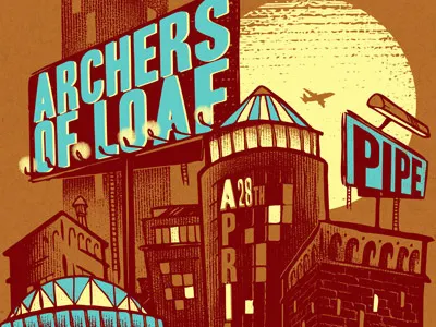Archers of Loaf - Boston 2012 gigposter poster screenprint