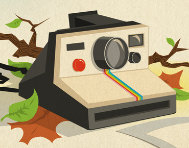 The Picture Camera #1 camera illustration mid century polaroid retro texture vector