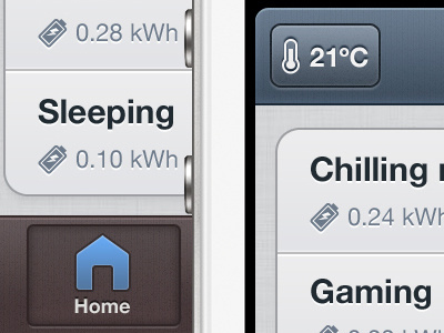 Efficient Moods App iphone list tapbar ui