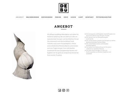 Atelier DEBÜ ui webdesign