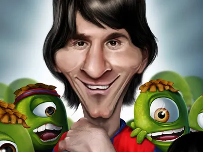 Messi Hello World barcelona character copa del illustration messi poster rey