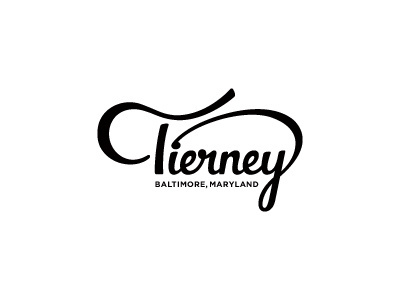 Tierney colin hand lettered lettering logo script tierney type typography