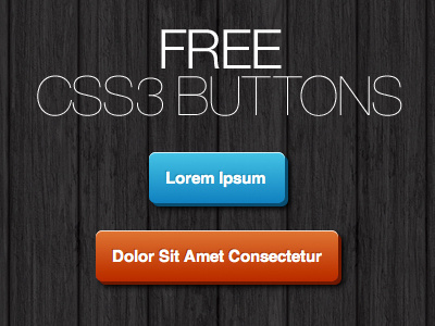 CSS3 Button Pack 3d blue button buttons css css3 depth download free freebie pack