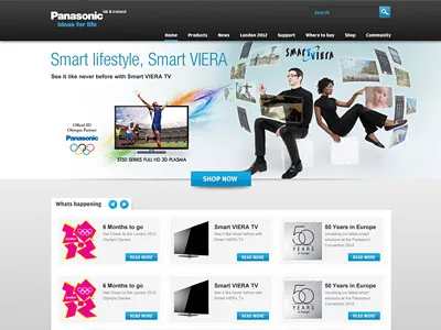 Panasonic.co.uk site redesign mockup panasonic website