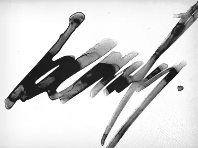 Beauty, experiment. brush calligraphy experiment expressive lettering method