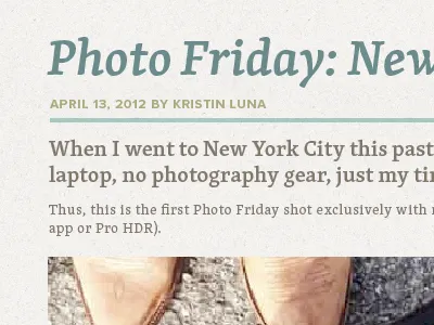 Travel Blog Post Page proxima nova semibold skolar skolar bold italic typography