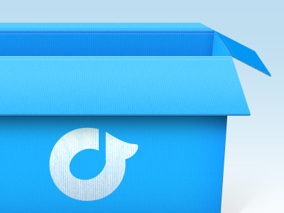 Rdio Box blue box cardboard rdio