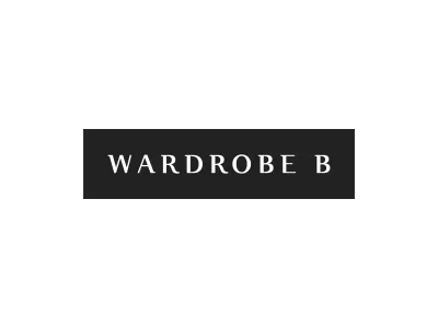 Wardrobe B b black fashion lifestyle logo logotype luxury square trend type typography wardrobe b
