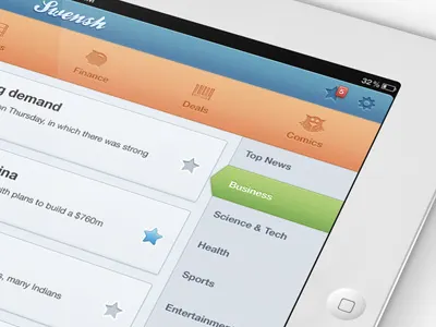 swensh app button ios ipad textures ui ux