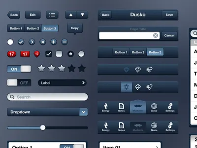 iPhone 4 UI Kit (PSD) iphone kit psd retina ui