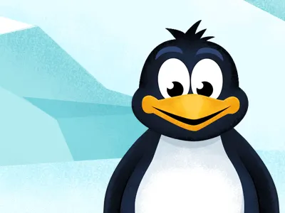 Penguin WIP antarctica concentric sky ice illustration penguin
