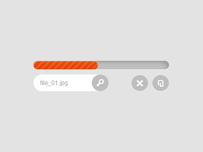 Simplistic UI progress textless ui upload