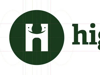 Logo Concept - With Guides green guides logo