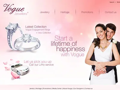 Vogue Jewellers interaction design uiux web design