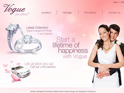 Vogue Jewellers interaction design uiux web design