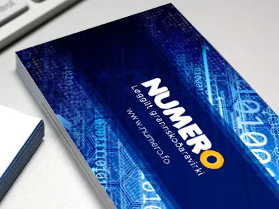 Numero Business Card blue branding business card corporate identity re design yellow