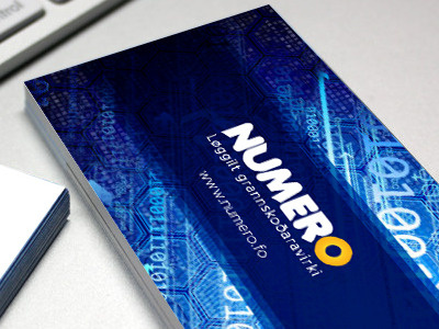 Numero Business Card blue branding business card corporate identity re design yellow