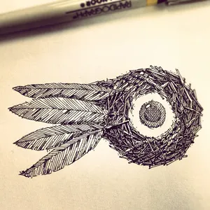 Flyers hand drawn hockey illustration