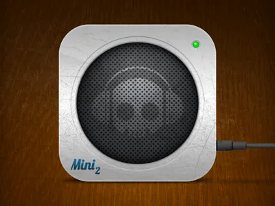 Seen Better Days: Brushed Metal Speaker Icon brushed metal icon metal scratched speaker