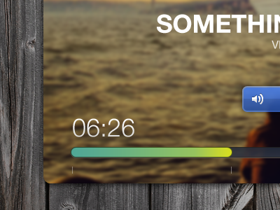 Video Player clean color dark detail gradient hd media player portfolio ui video player wood