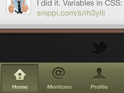 Twitter iOS Re-design app green ios mobile texture twitter ui