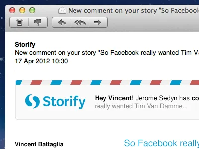 Storify - email template header airmail clean email light mail storify template ui