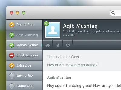 Dear Skype... app application button chat dark interface mac redesign skype ui user interface ux