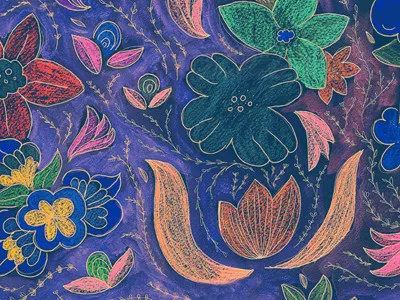 Happy Spring! drawing flowers illustration