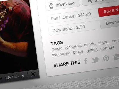 Video Application UI app application clean design interface modern ui web