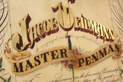 Master Penman calligraphy goldleaf illustration lettering painting script typography