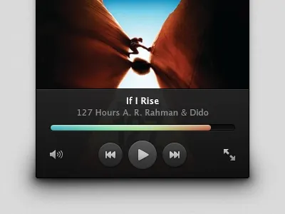 Micro Music Player colorful controls dark glyphs media micro music next play player prev seek