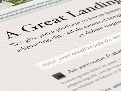 Landing Page PSD form free freebie hoefler text landing psd