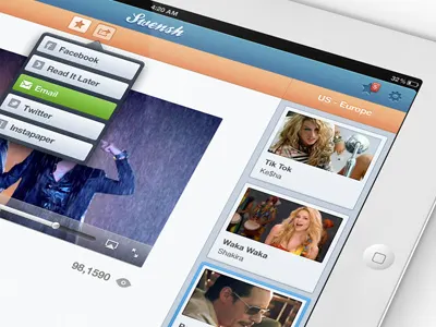 Shot app button dropdown ios ipad news player textures thumbnails ui ux