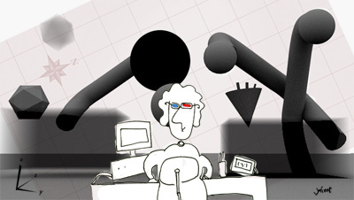 2d+3d=5d 3d ilustration