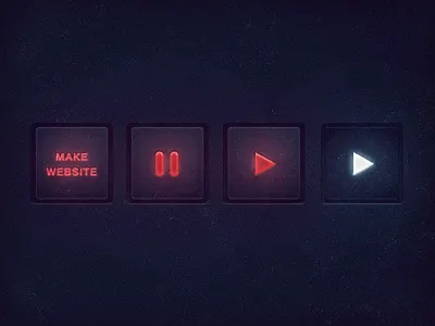 Skynet Btns buttons player sky net ui web design website