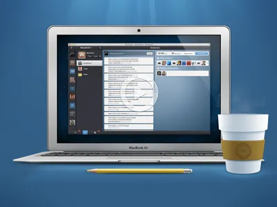 Macbook book coffee mac metal pencil ray steam wunderkit