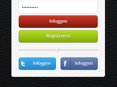 Login page iPad book connect facebook ipad leather login magazine page register twitter web app