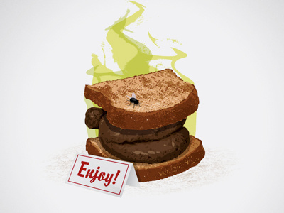Shit Sandwich humor illustration vector