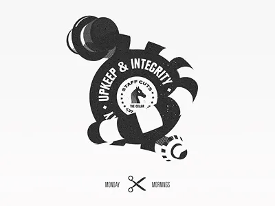 Staff Cuts barber classic old typography vintage