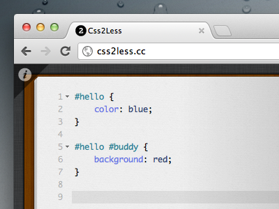 Css2Less is out book code convert css less