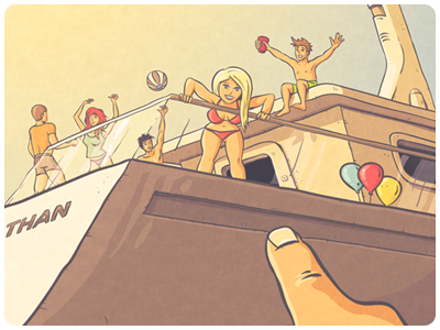 Yatch Party illustration vector