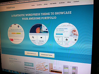 FolioPress clean homepage simple ui ux webdesign wordpress