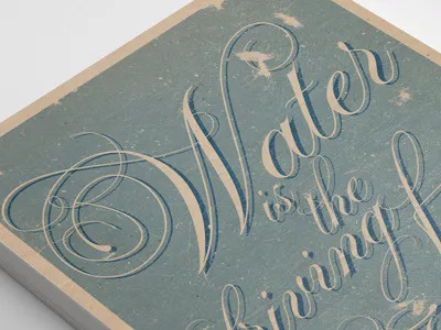 Experiment with Type blue design font poster print retro texture type typographic