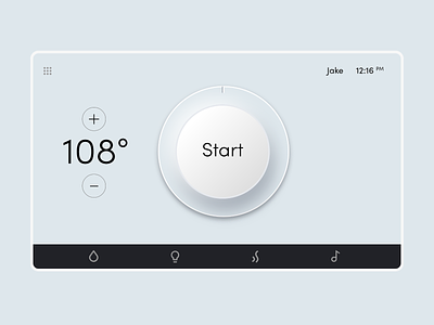 Steam control panel app interface start button activation dash animation app concept dash design design system display hmi interaction interface minimalistic motion ui ux