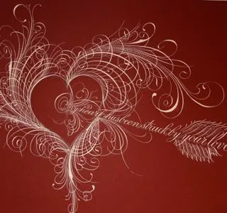 Love Struck calligraphy flourishing lettering love romance script typography