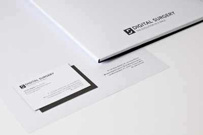 Digital Surgey corporate identity bianconero blackwhite card cartella portadocumenti corporate identity design digital surgery folder graphic design logo