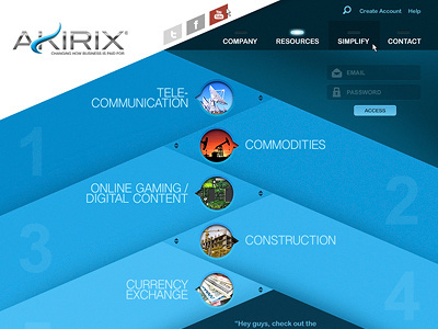 AK Homepage 2 bubble design full homepage layout login menu services site social tabs typography ui ux website