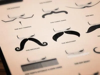 The Moustache. dali einstein face guy fawkes hair mario minimal moustache
