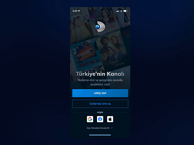 Kanal D App : Login Page ⚡︎ disney login login page mobile app mobile app design netflix prototype stream ui ux