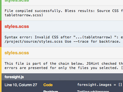 Codekit Compressed Log codekit compressed css log ui